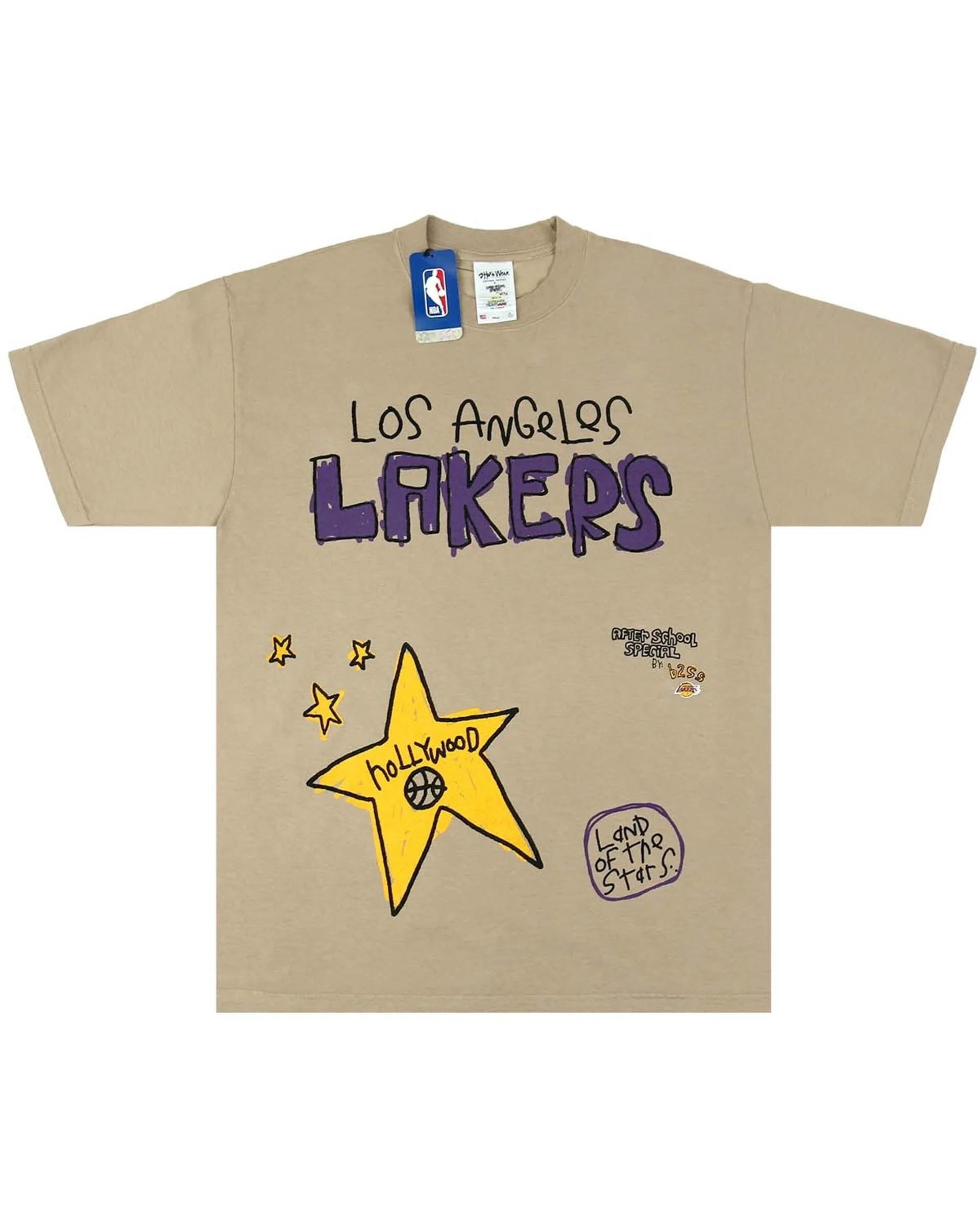 A.S.S. X SHAKA WEAR X NBA LAKERS TEE OATMEAL