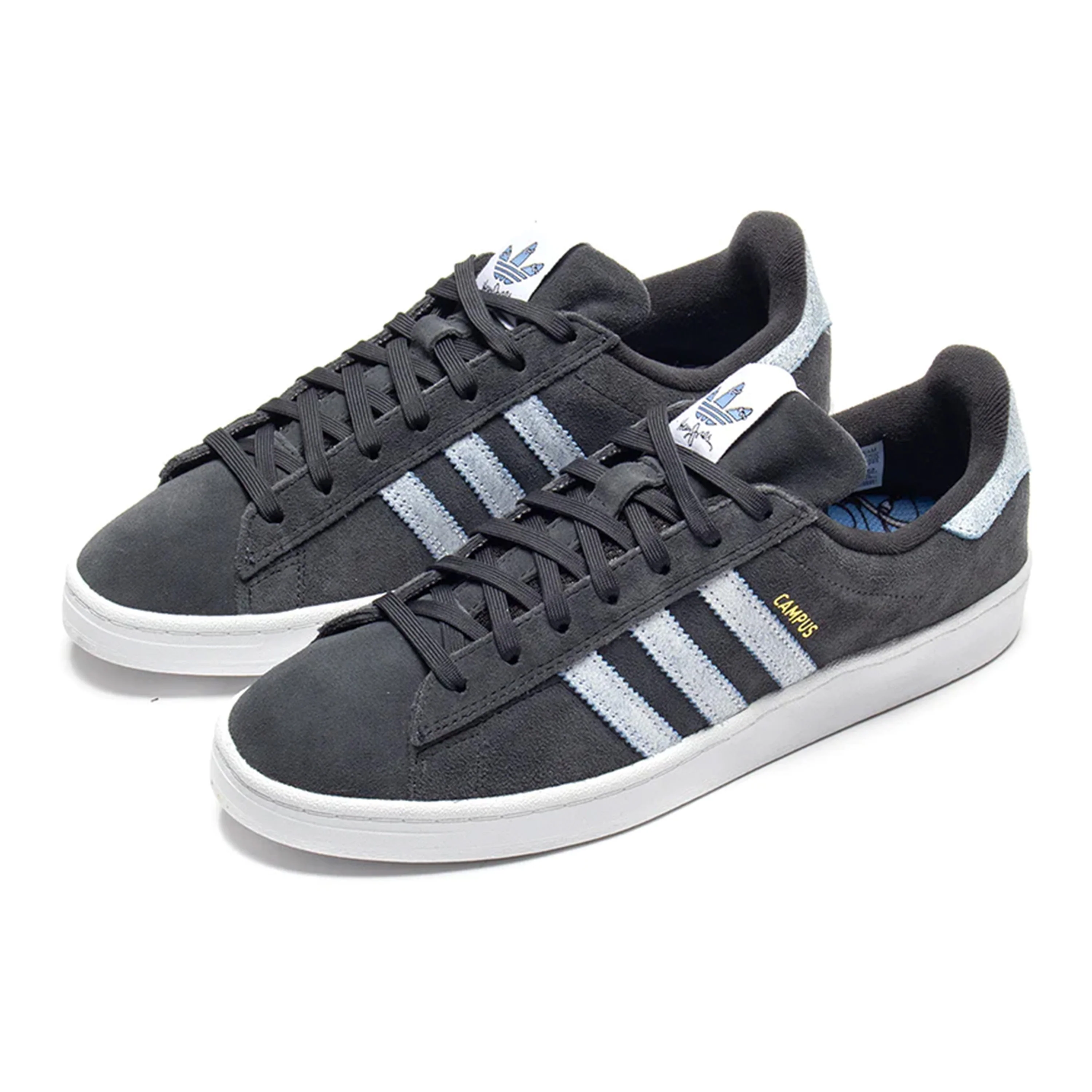 ADIDAS CAMPUS ADV X HENRY JONES CARBON / WHITE / LIGHT BLUE - Image 2