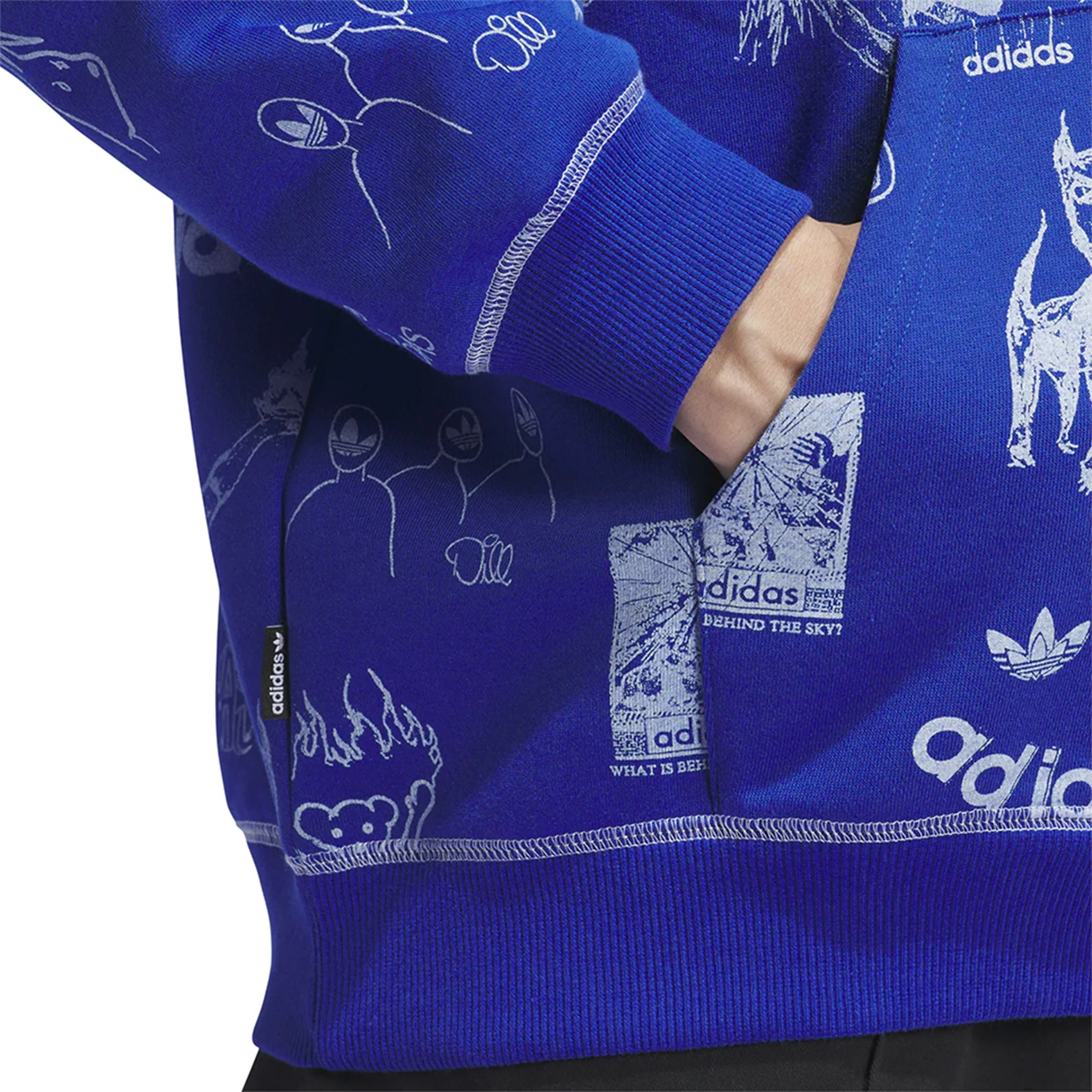 ADIDAS DILL HOODIE ROYAL BLUE - Image 3