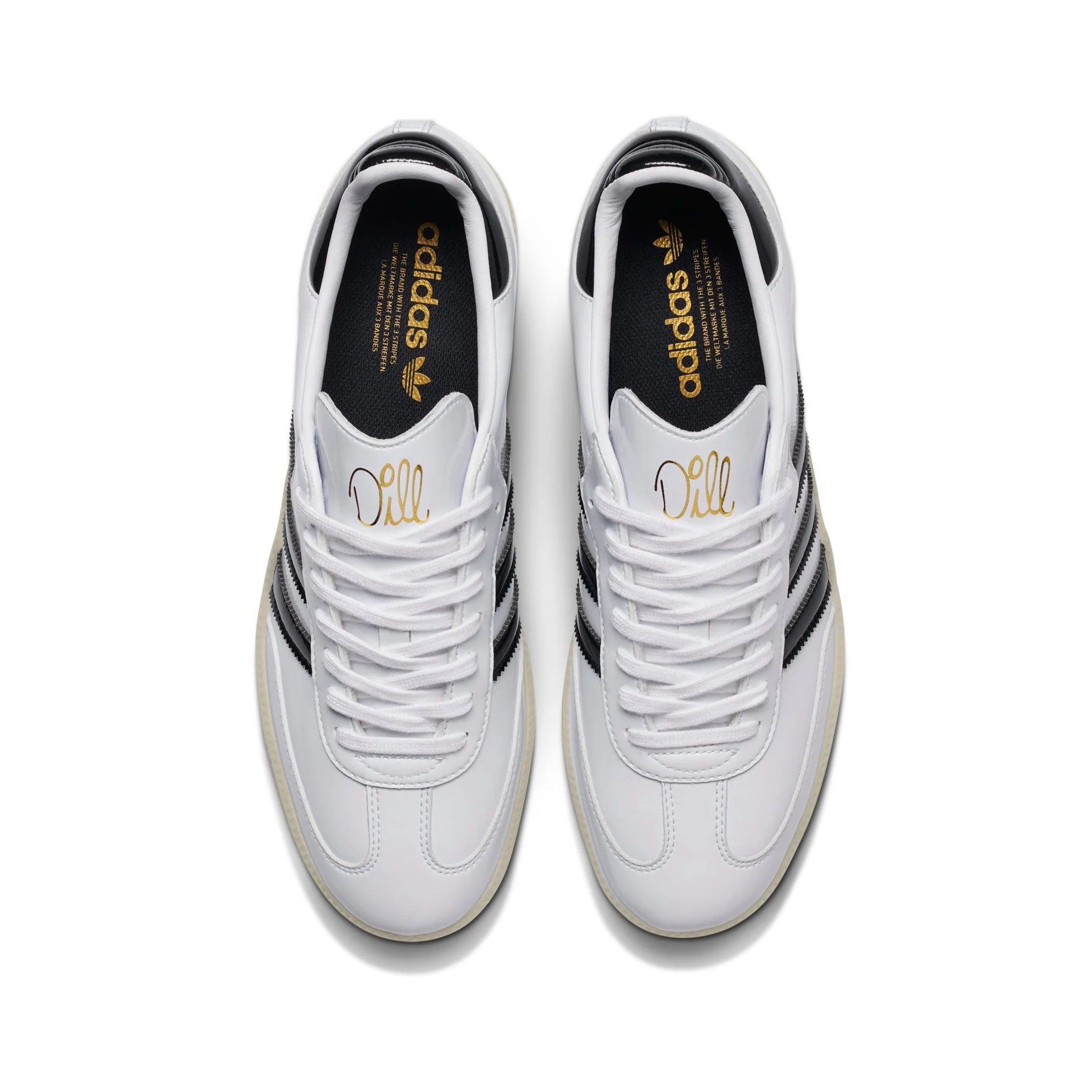 ADIDAS DILL SAMBA PATENT WHITE / BLACK - Image 3