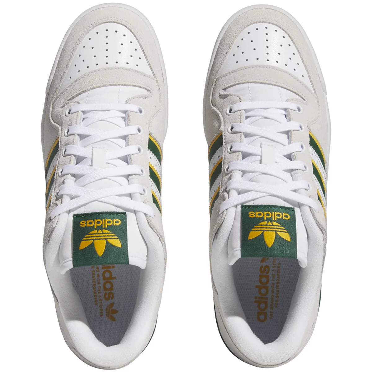 ADIDAS FORUM 84 LOW ADV WHITE / DARK GREEN / YELLOW - Image 2