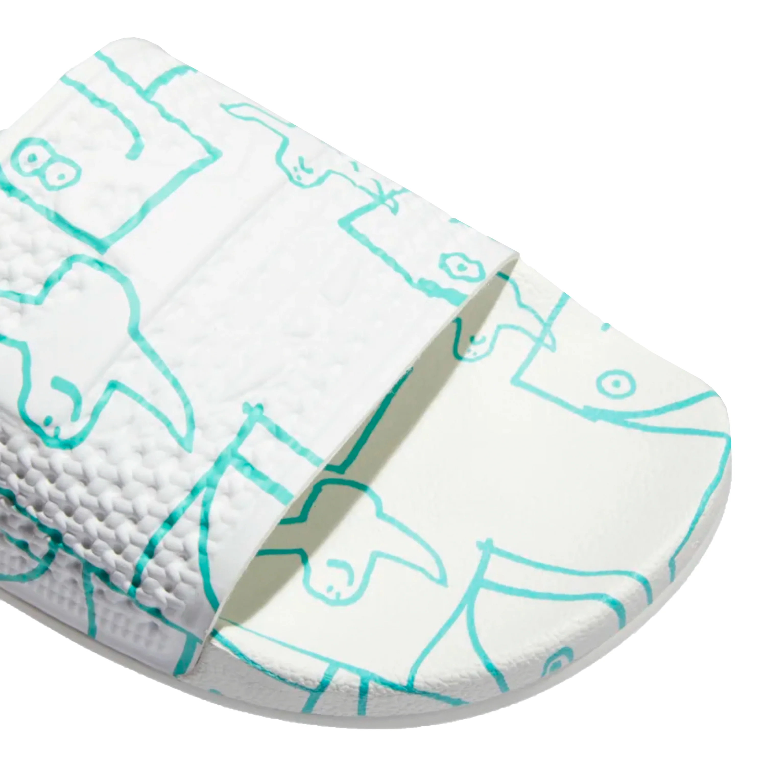 ADIDAS SHMOOFOIL SLIDE CLOUD WHITE / SEMI MINT - Image 5