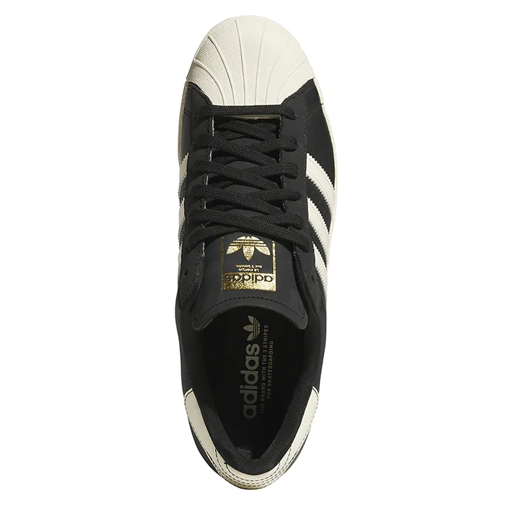 ADIDAS SUPERSTAR 80 ADV CORE BLACK / CREAM WHITE / METALLIC GOLD - Image 4