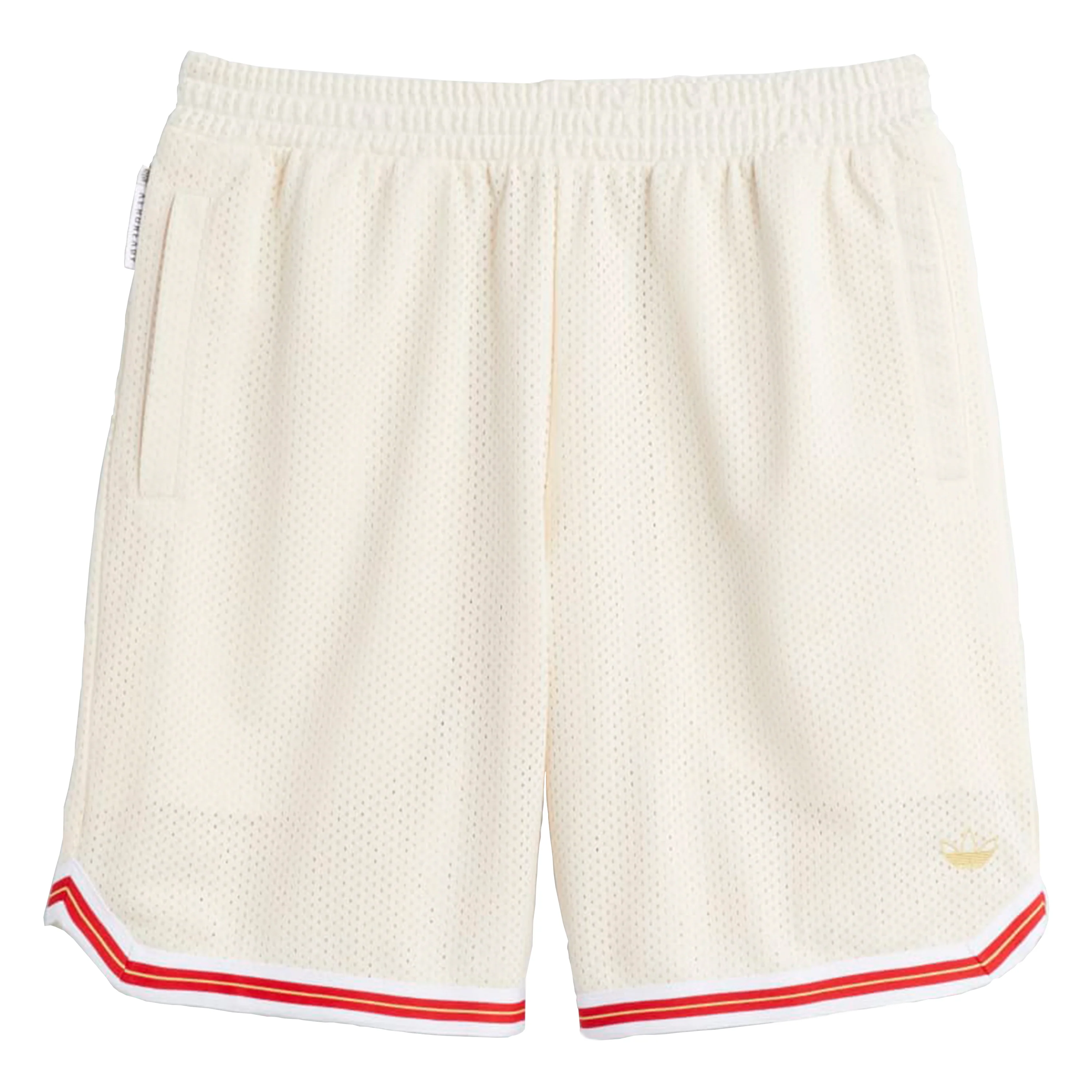 ADIDAS TYSHAWN B BALL SHORTS WHITE / SCARLET