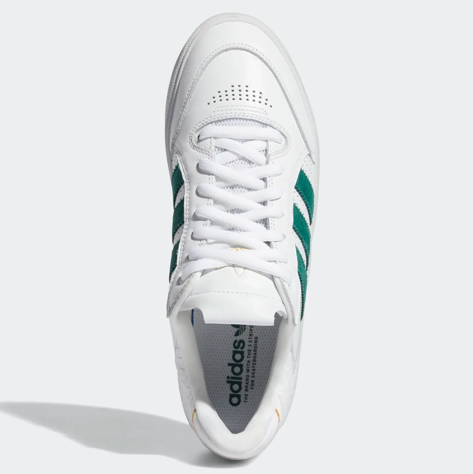 ADIDAS TYSHAWN LOW FLAT WHITE / COLLEGIATE GREEN / METALLIC GOLD - Image 8