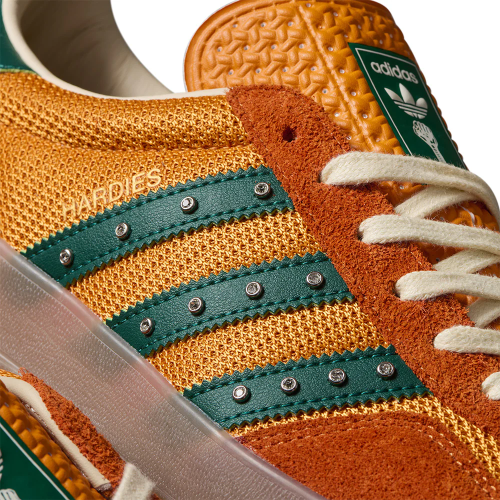 ADIDAS X HARDIES GAZELLE INDOOR RUSTIC ORANGE / COLLEGIATE GREEN / GUM - Image 5