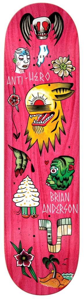 ANTIHERO SKATEBOARDS BRIAN ANDERSON AGRAPEDOPE (VARIOUS STAINS)