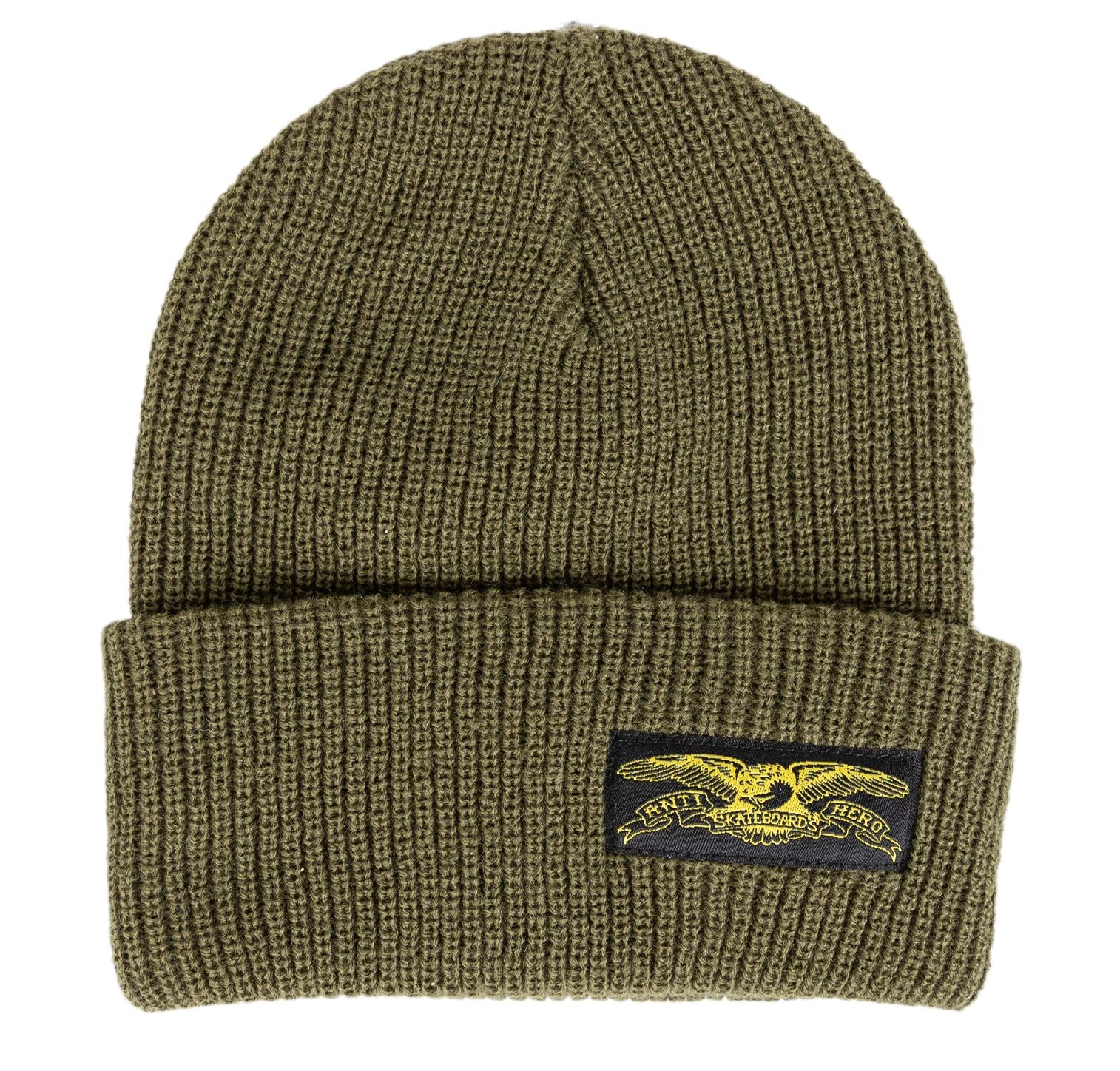 ANTIHERO STOCK EAGLE LABEL BEANIE OLIVE