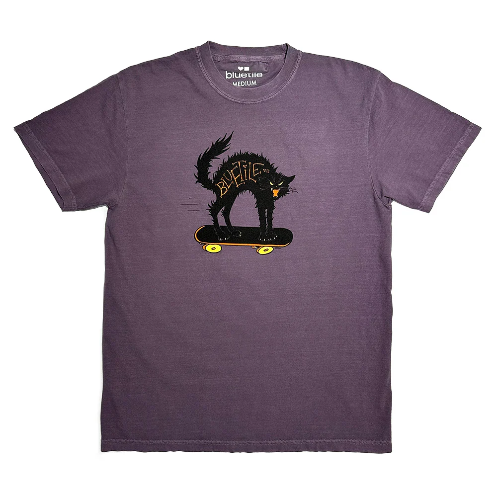 BLUETILE BLACK CAT TEE PURPLE