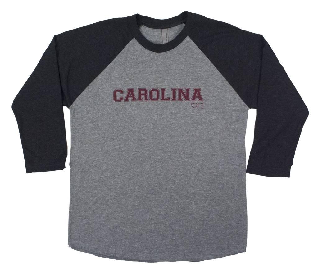 BLUETILE CAROLINA LOVEBLUETILE RAGLAN BLACK / GARNETT