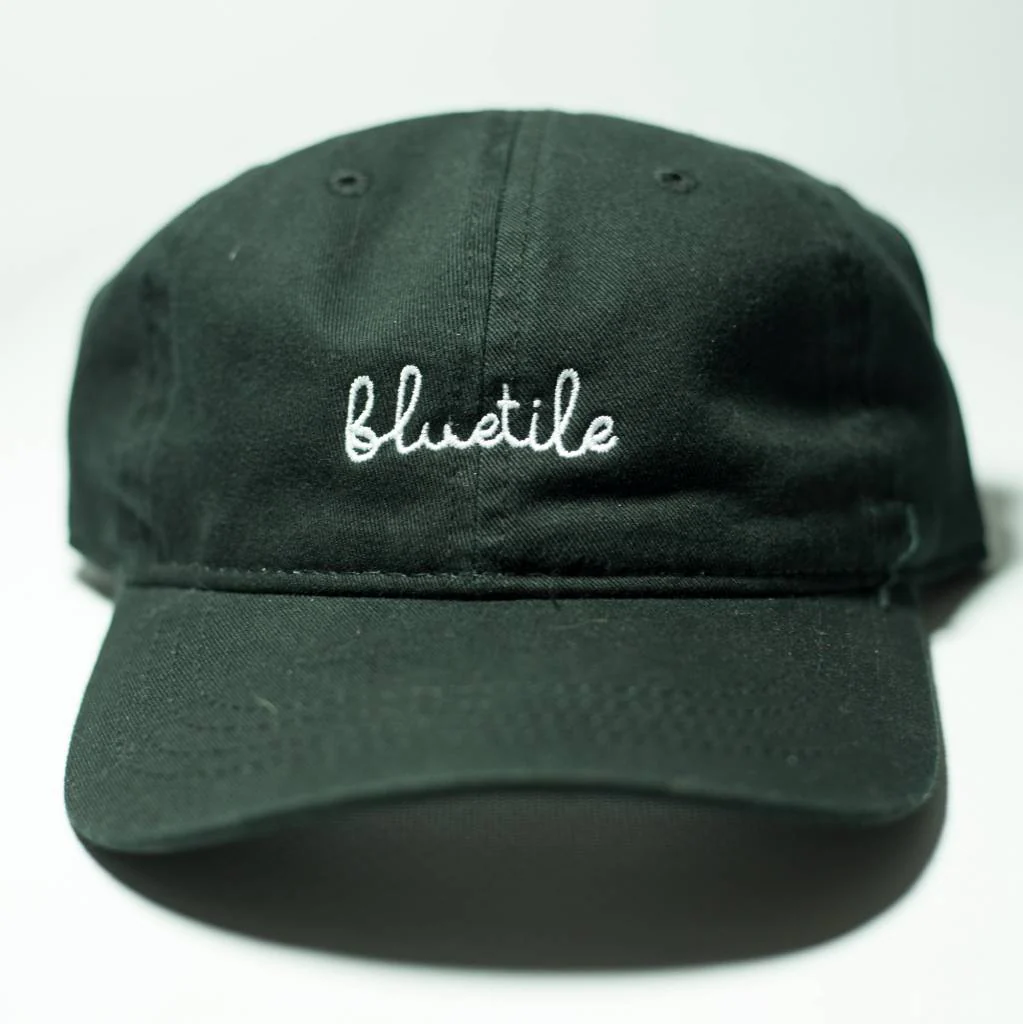 BLUETILE SCRIPT DAD HAT BLACK