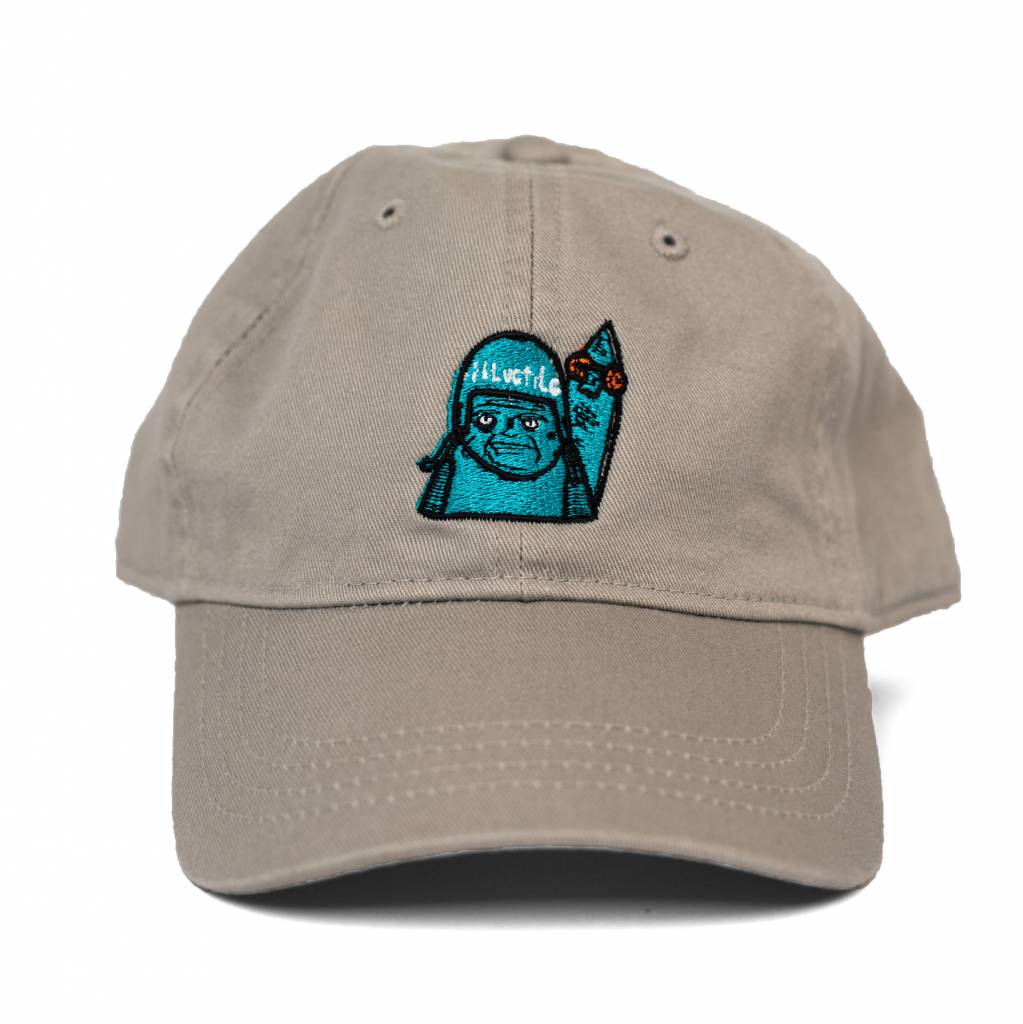 BLUETILE "SKATE GRUMP" DAD HAT GRAY