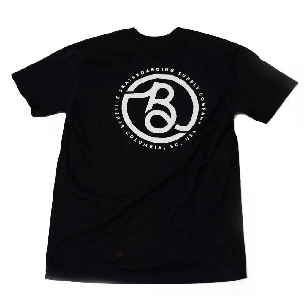 BLUETILE SUPPLY CO T-SHIRT BLACK / WHITE