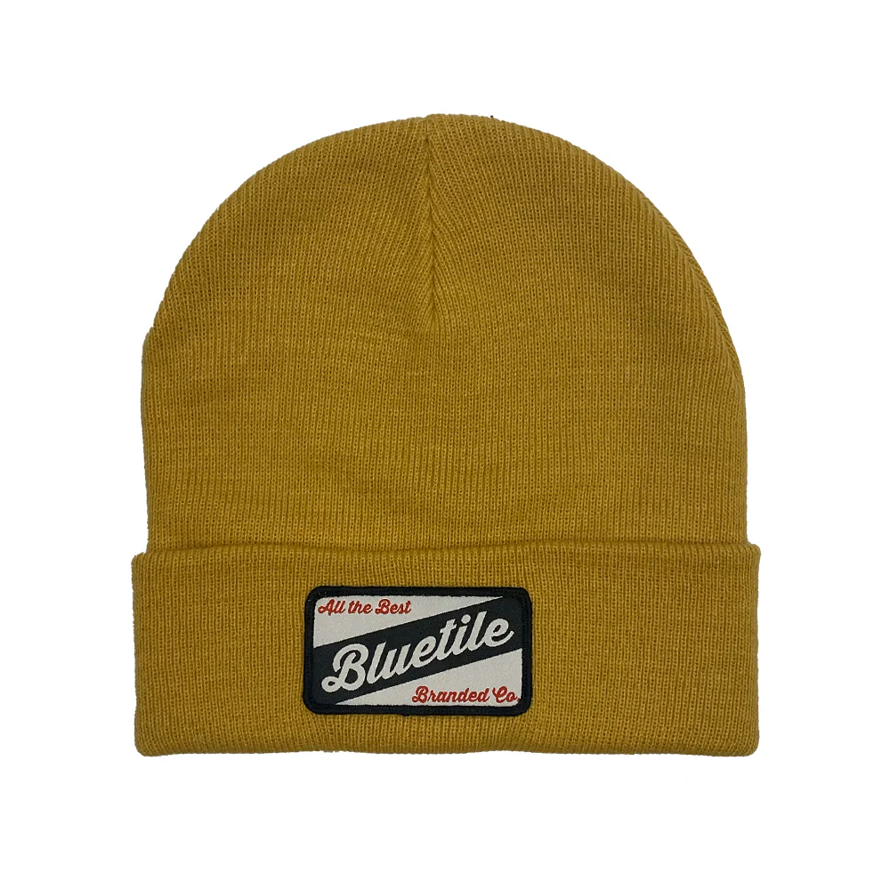 BLUETILE CRAFT PATCH BEANIE MUSTARD