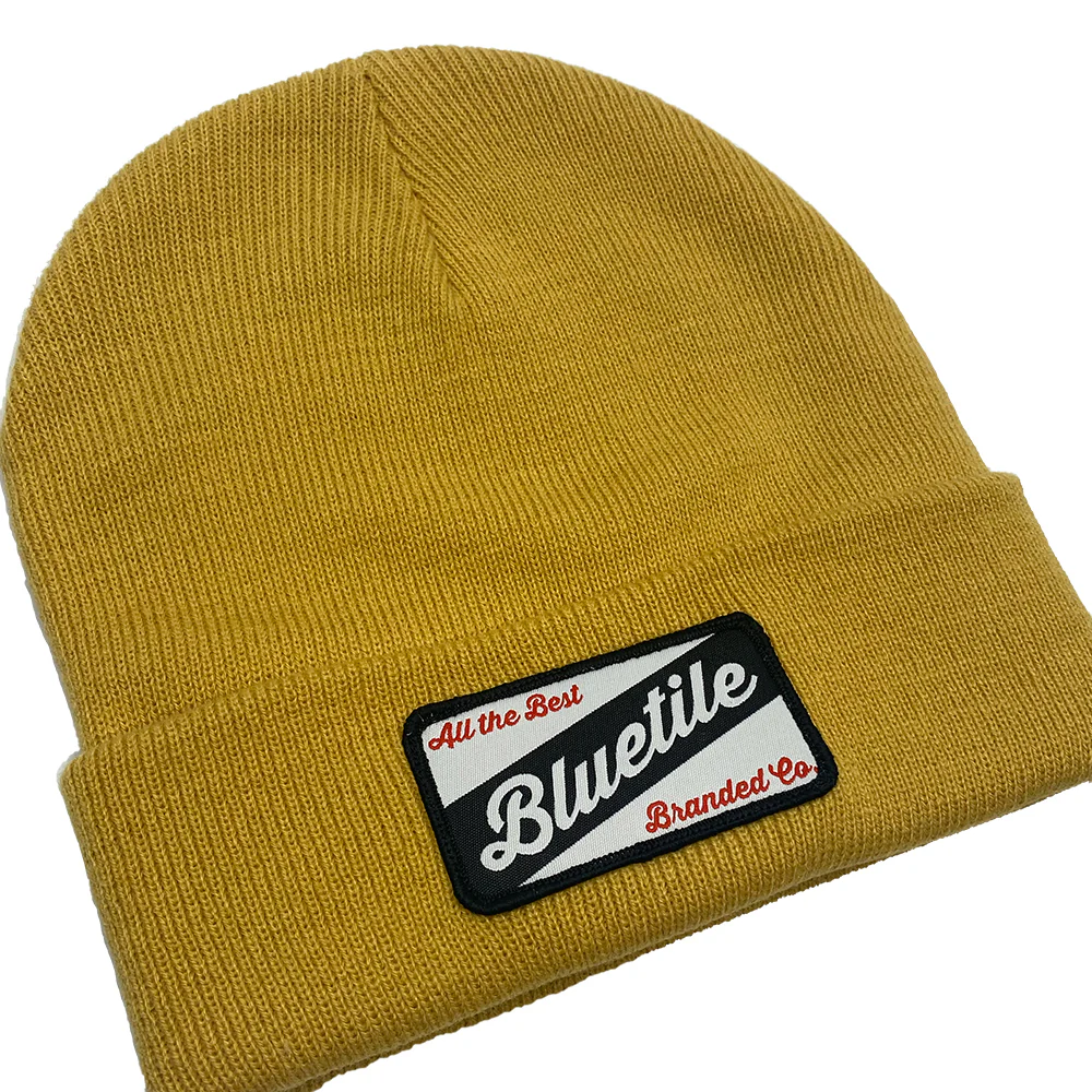 BLUETILE CRAFT PATCH BEANIE MUSTARD - Image 2