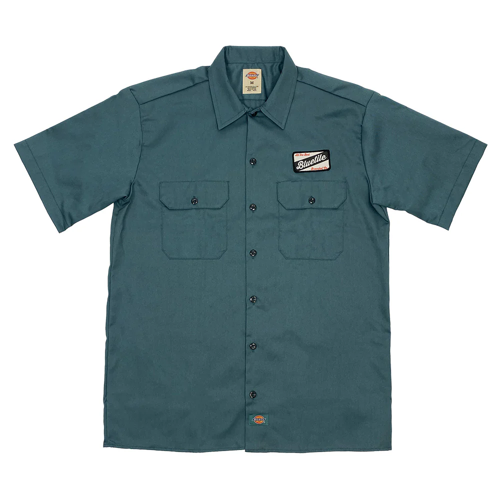 BLUETILE CRAFT PATCH WORK SHIRT LINCOLN GREEN
