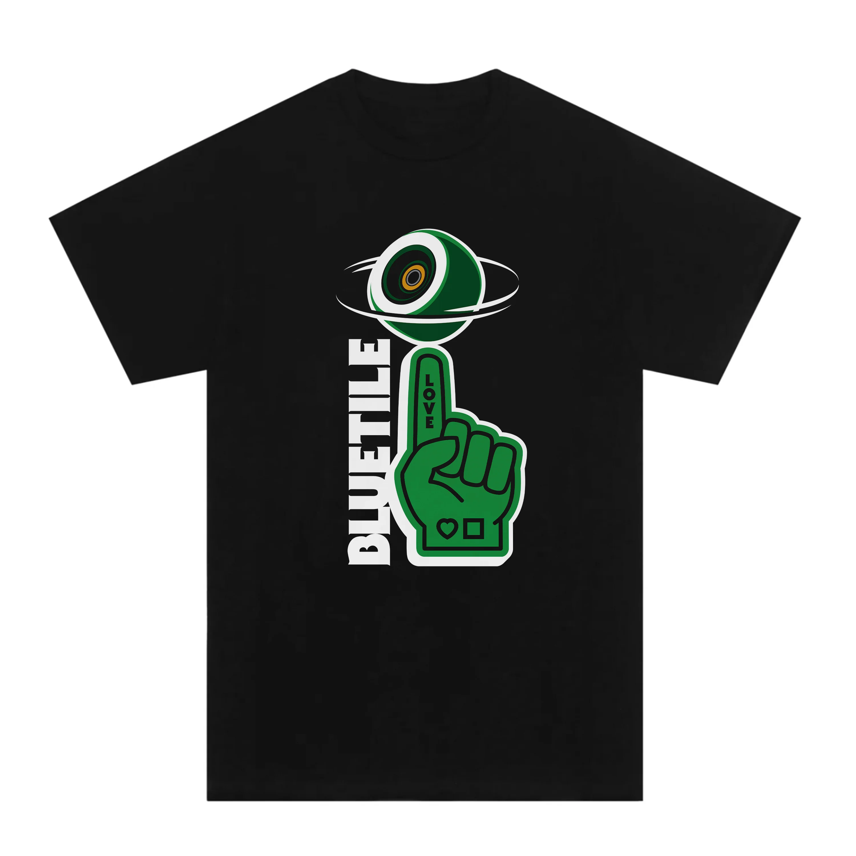 BLUETILE FOAM FINGER HEAVYWEIGHT TEE BLACK