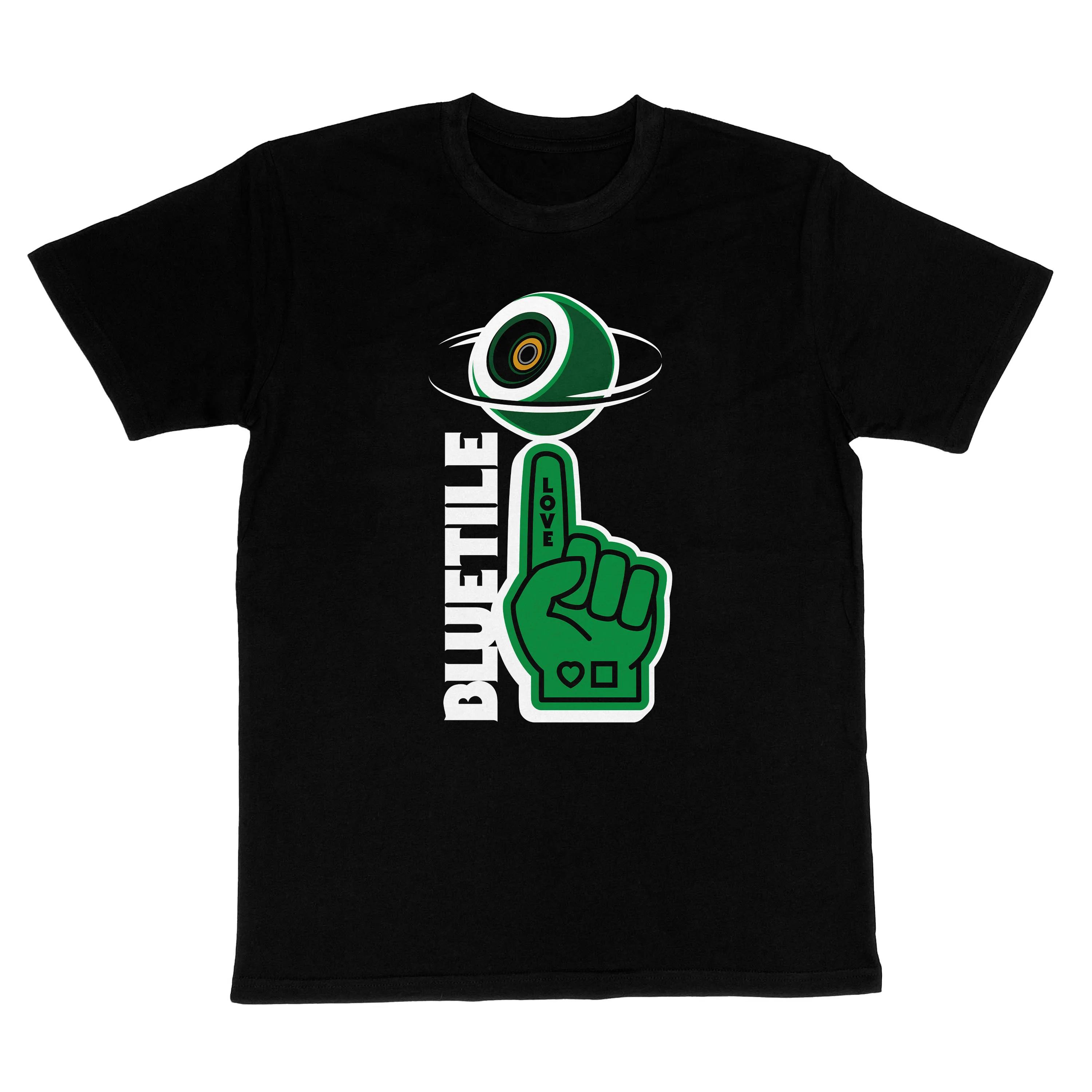 BLUETILE FOAM FINGER TEE BLACK