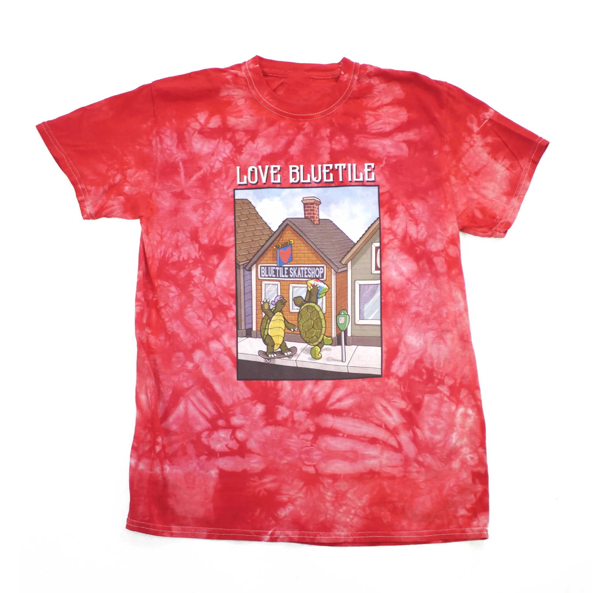 BLUETILE HAPPY TURTLES T-SHIRT ROSE RED