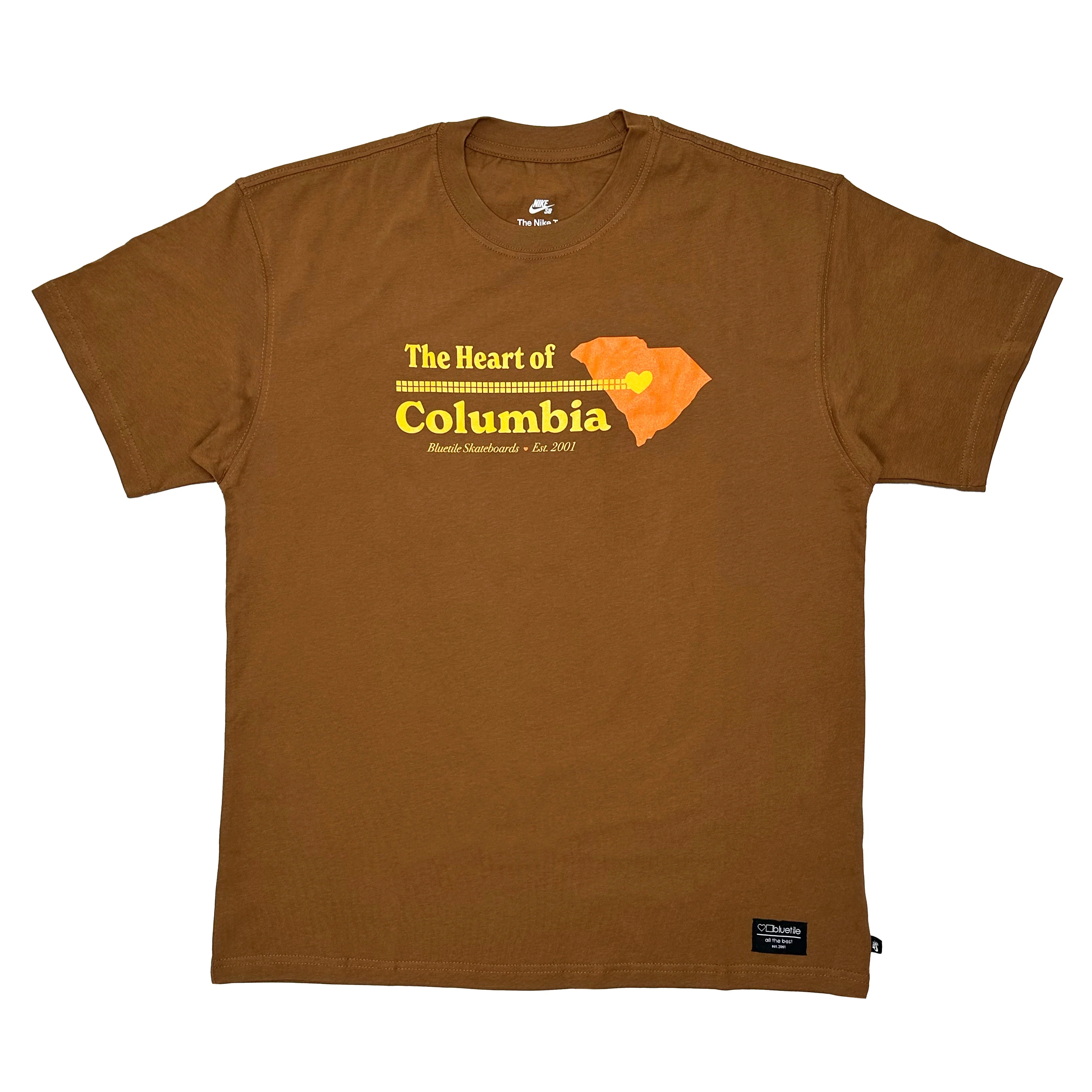 BLUETILE HEART OF COLUMBIA TEE BRITISH TAN