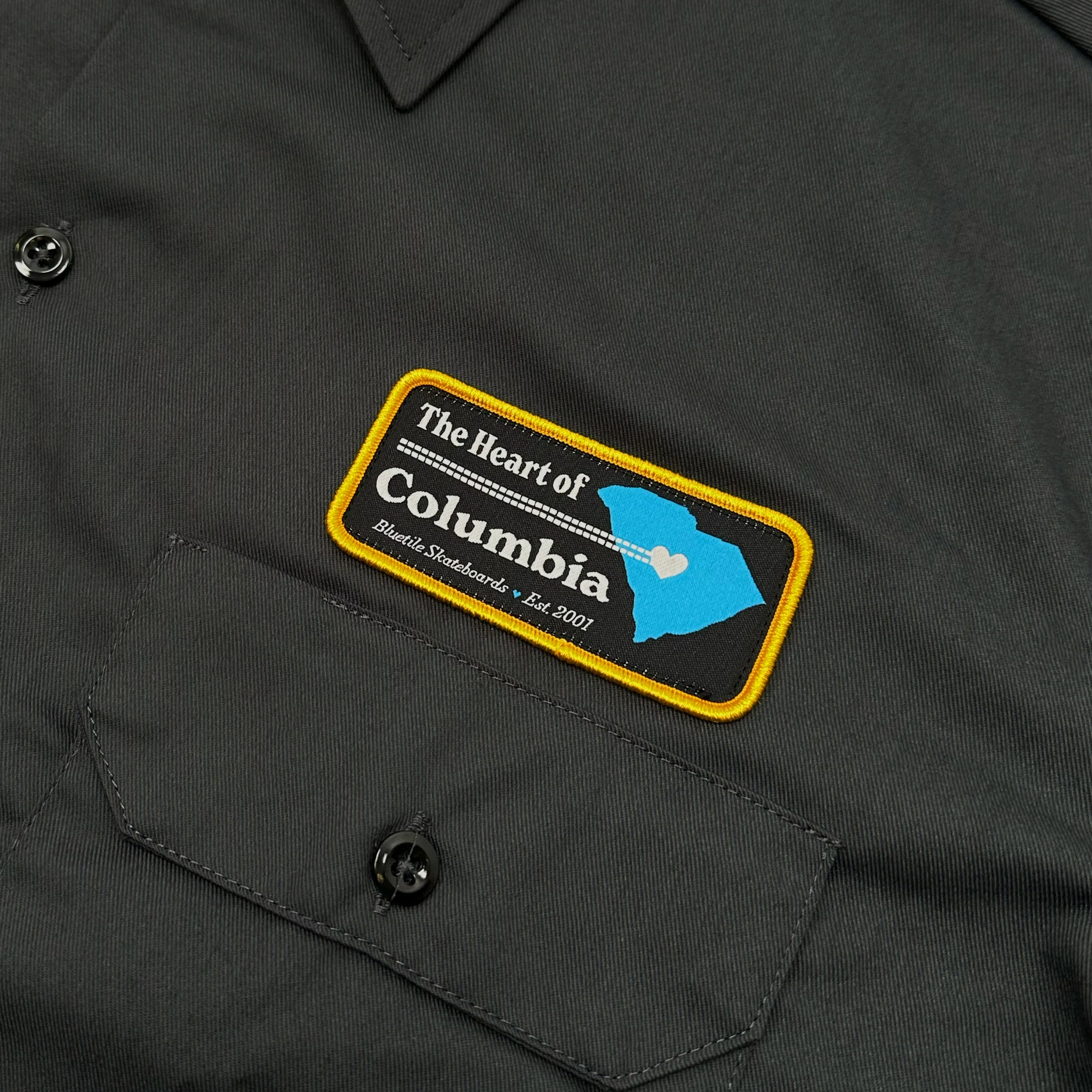 BLUETILE "HEART OF COLUMBIA" WORK SHIRT GREY - Image 2