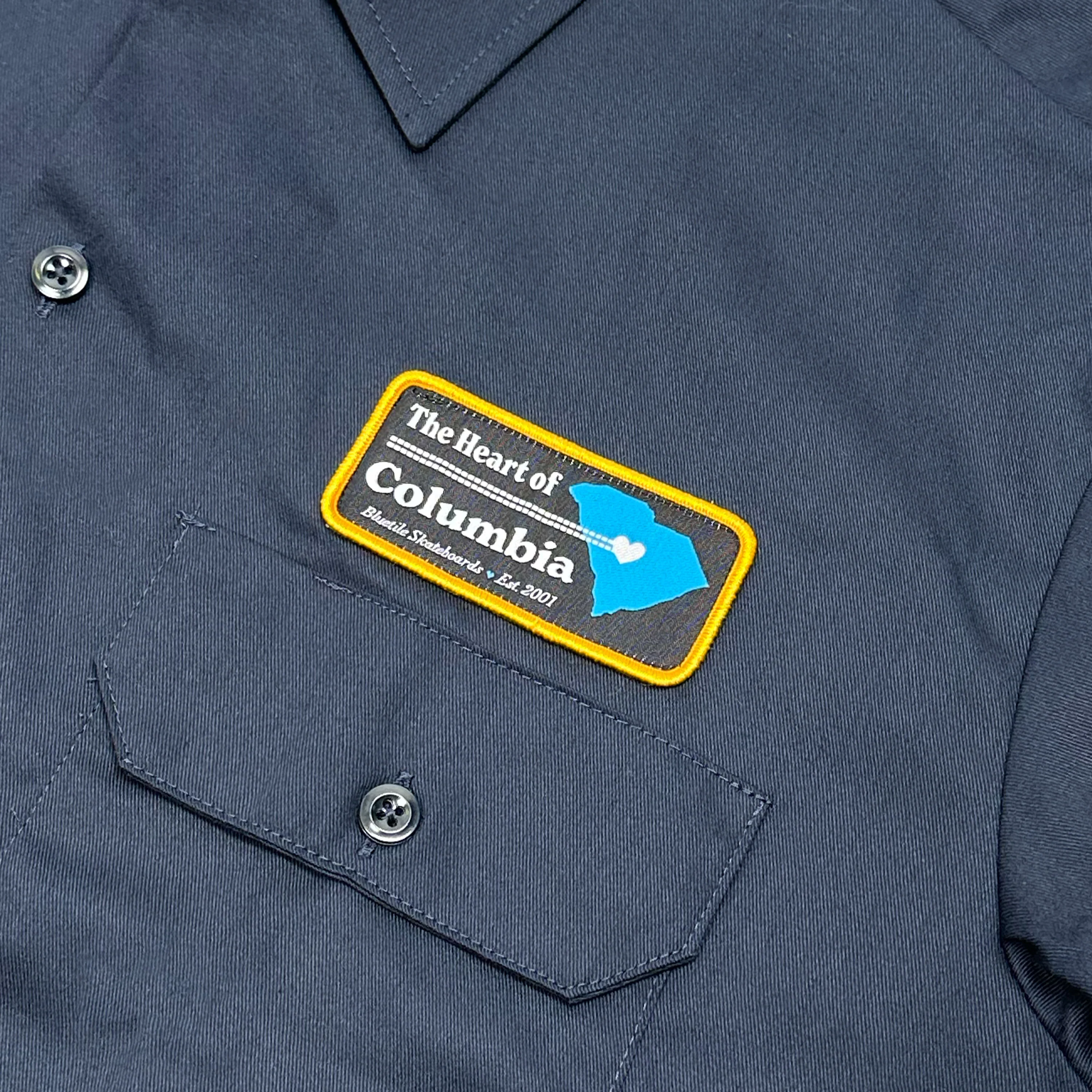 BLUETILE "HEART OF COLUMBIA" WORK SHIRT NAVY - Image 2