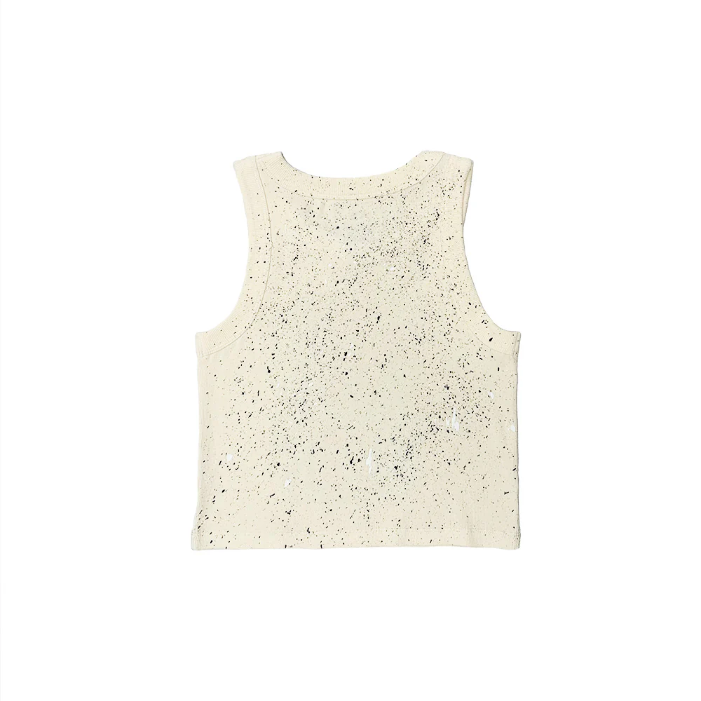 BLUETILE HEART + SQUARE RIB CROP TANK ECRU - Image 3