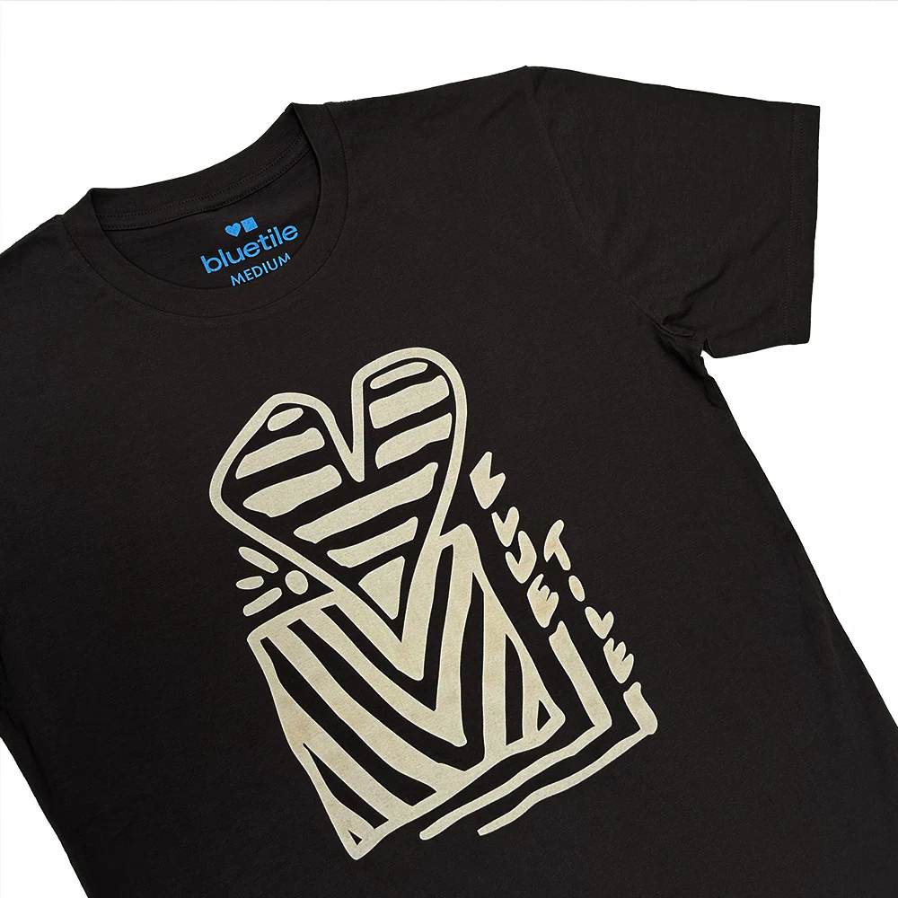 BLUETILE HEART + SQUARE TEE COAL - Image 2