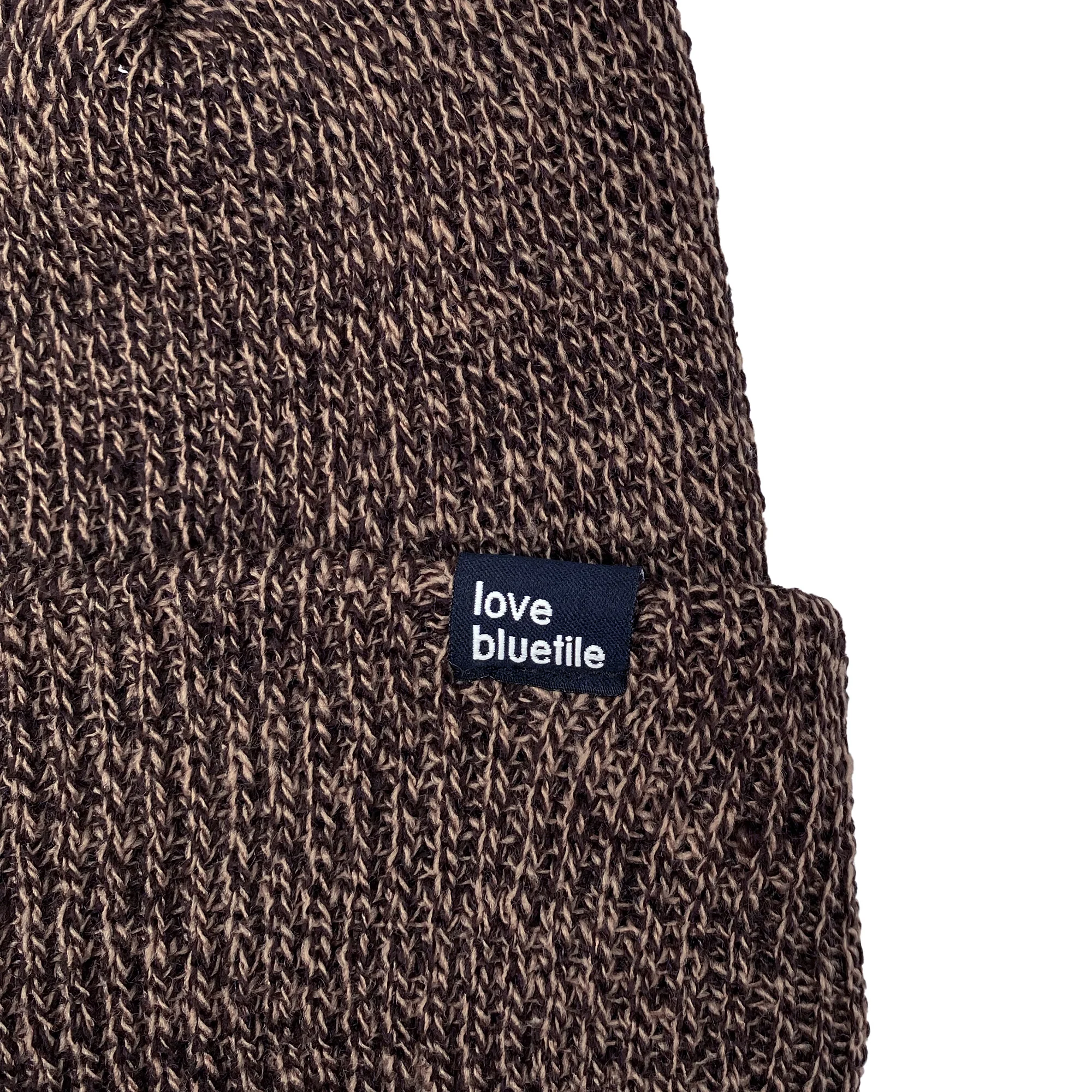 BLUETILE LOVE ALWAYS KNIT BEANIE DARK BROWN/SAND MARBLE - Image 2