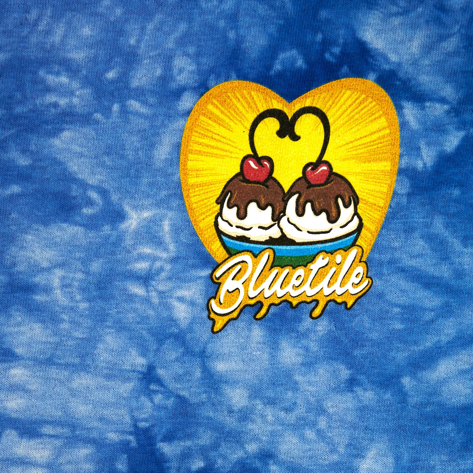 BLUETILE MUNCHIES DELIVERY TIEDYE T-SHIRT BLUE - Image 3
