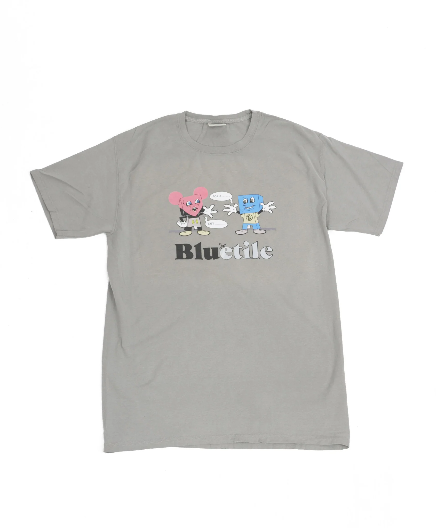 BLUETILE PAPER TOYS T-SHIRT GREY