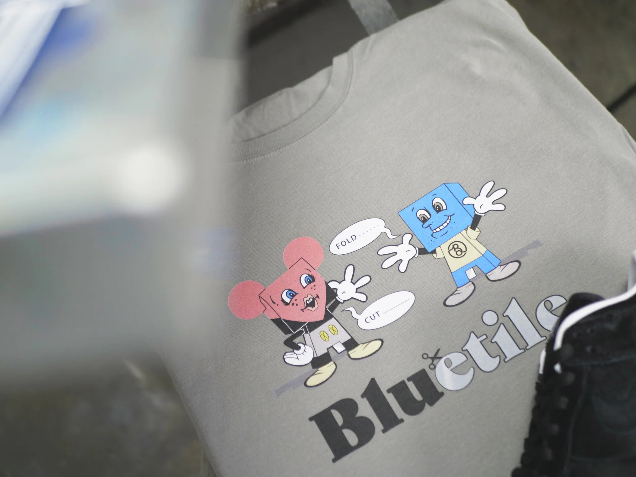 BLUETILE PAPER TOYS T-SHIRT GREY - Image 2