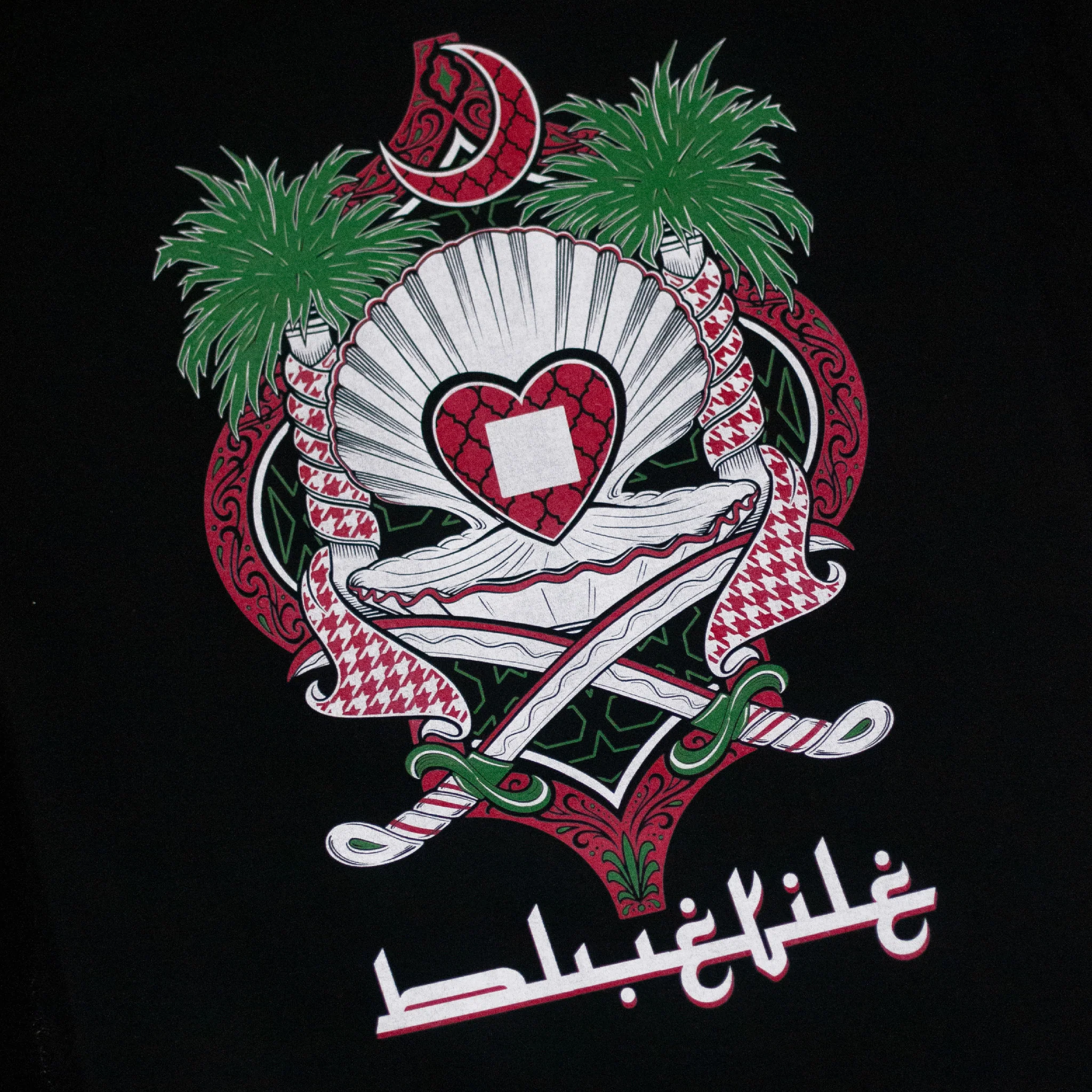 BLUETILE PEARL HEART T-SHIRT BLACK - Image 2
