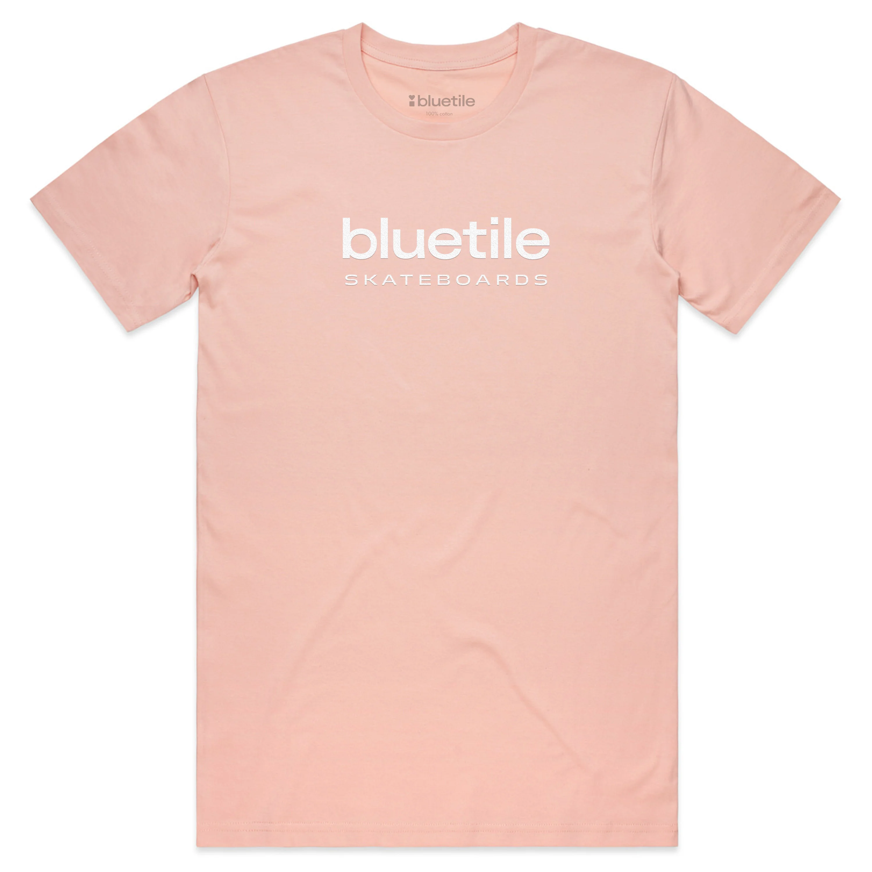 BLUETILE PUFF LOGO TEE PALE PINK