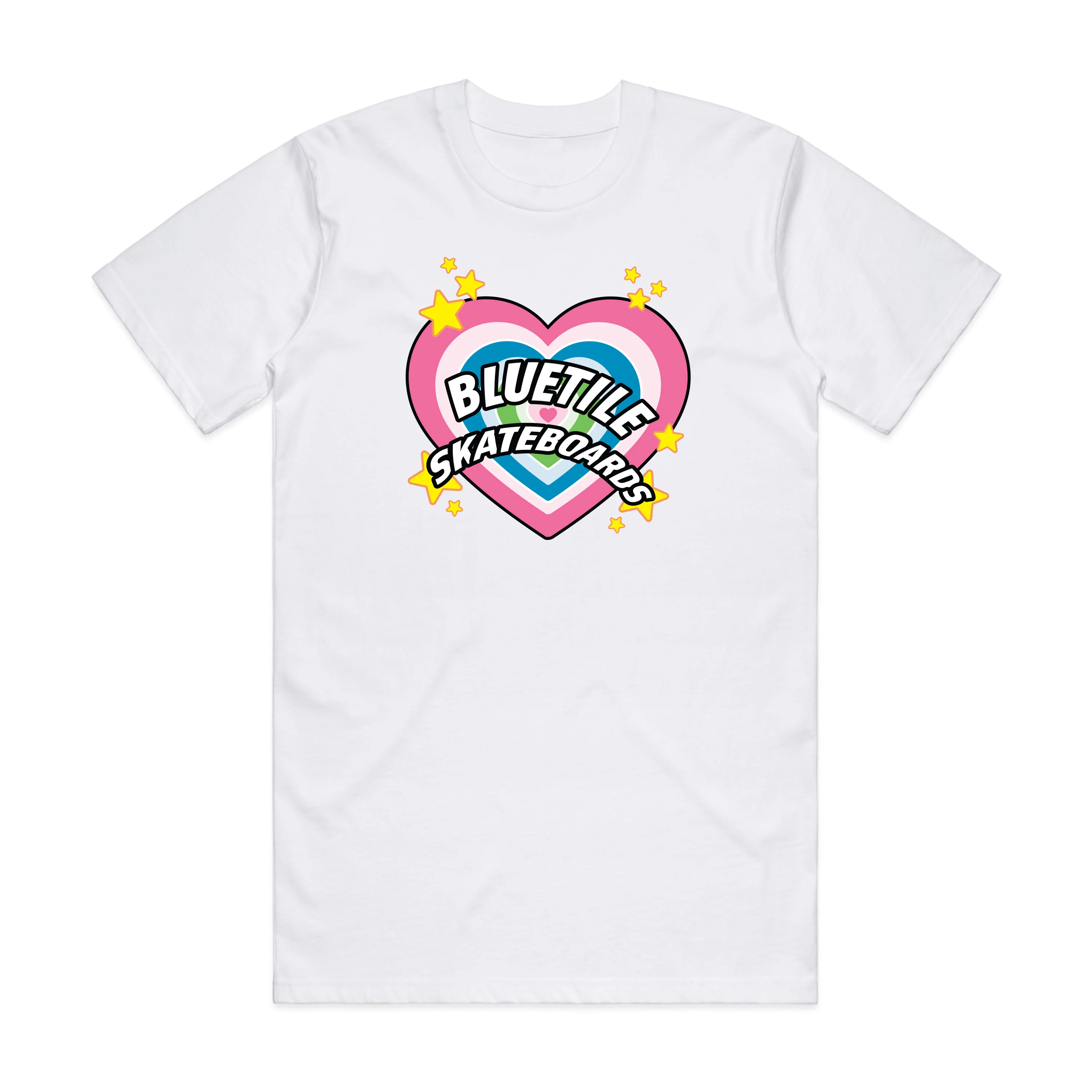 BLUETILE RADIANT HEART LOGO TEE WHITE *PRE-ORDER