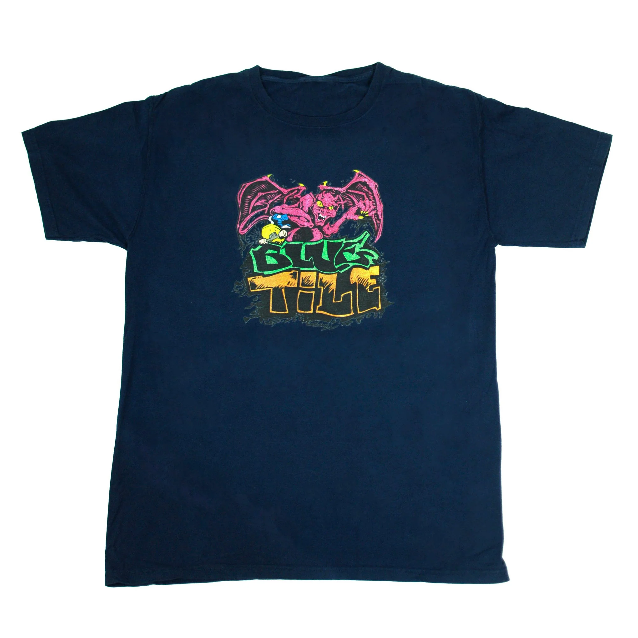 BLUETILE SKATE PIT TRIBUTE T-SHIRT NAVY