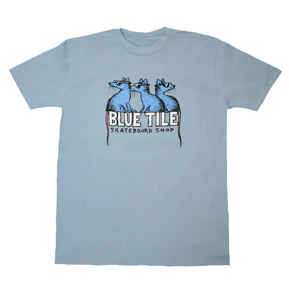 BLUETILE SKATE RATS TEE PALE BLUE