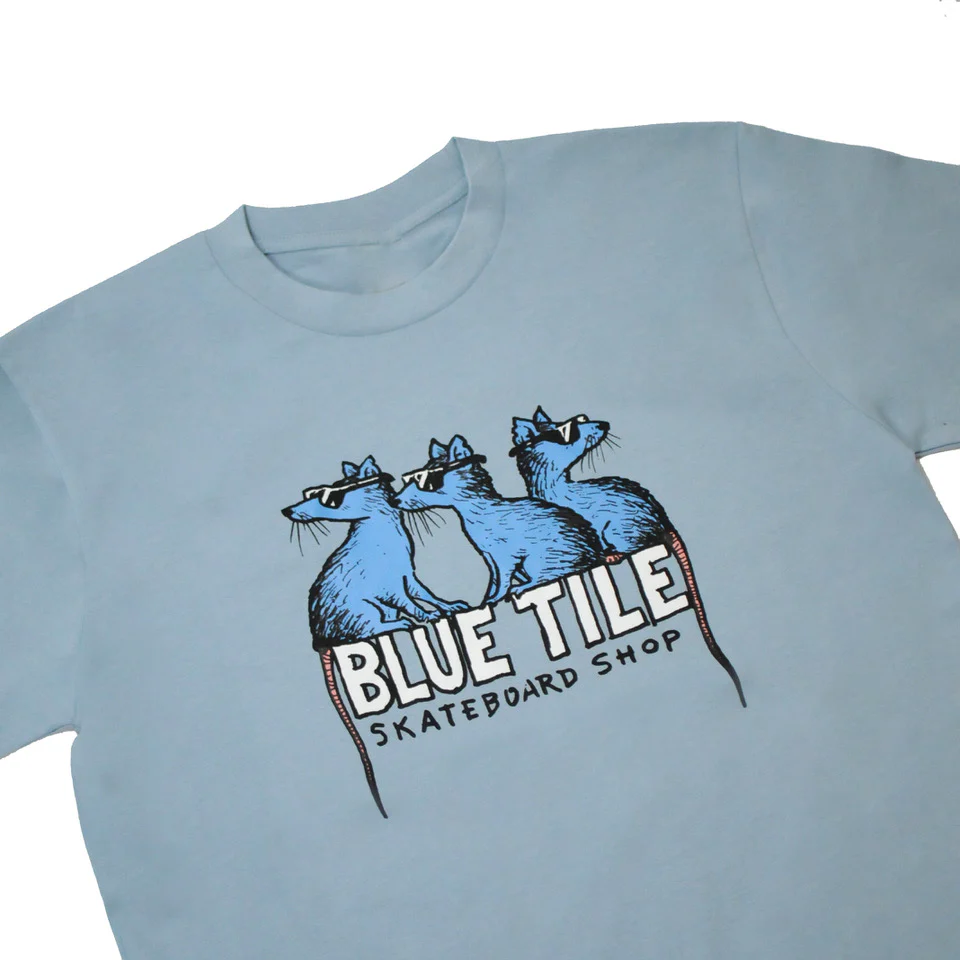 BLUETILE SKATE RATS TEE PALE BLUE - Image 2