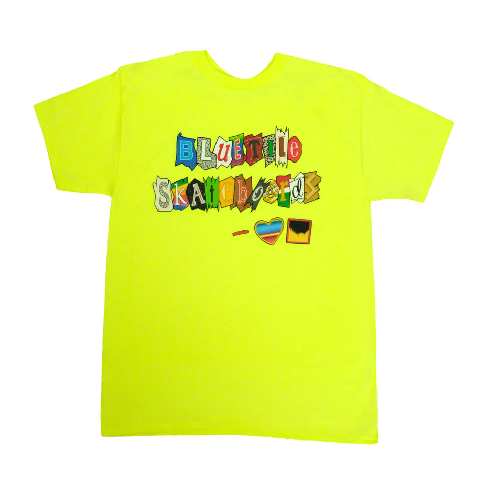 BLUETILE SKATEBOARDS RANSOM T-SHIRT SAFETY GREEN