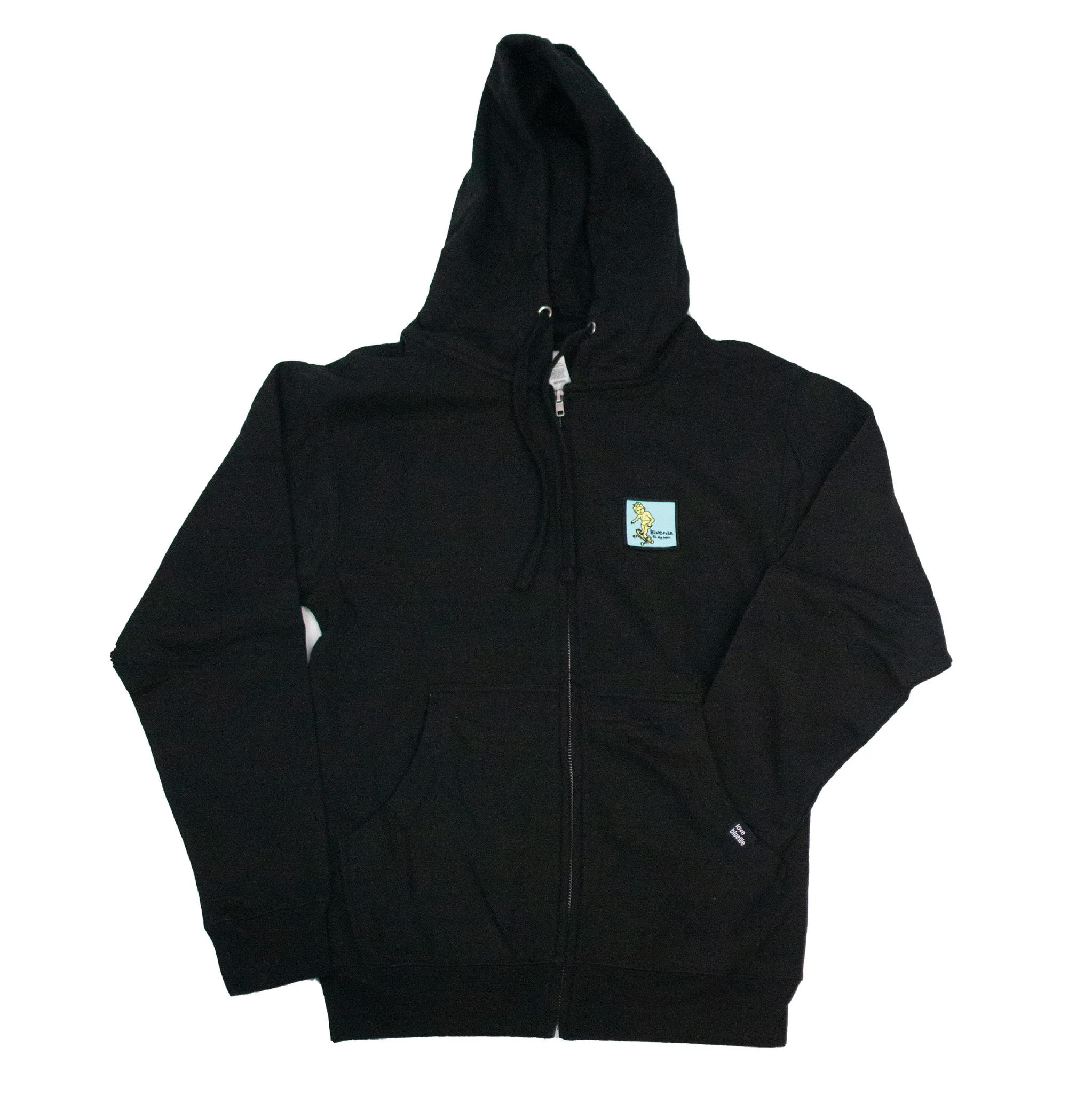BLUETILE SKETCHY GONZ ZIP HOODIE BLACK