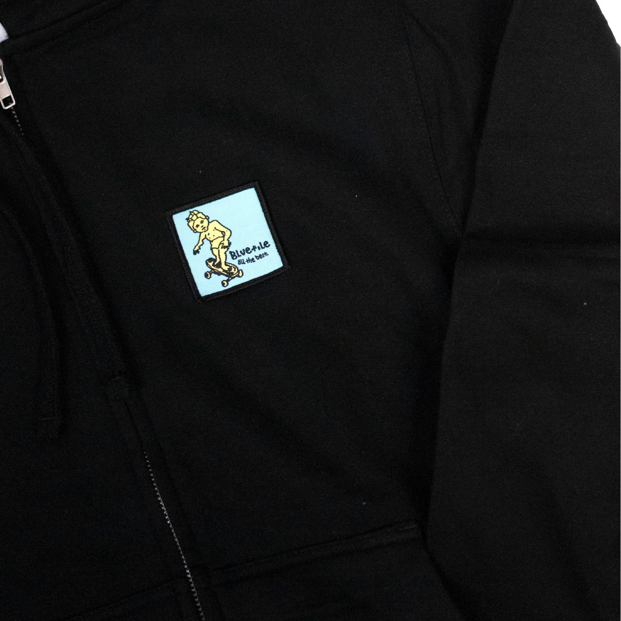 BLUETILE SKETCHY GONZ ZIP HOODIE BLACK - Image 2