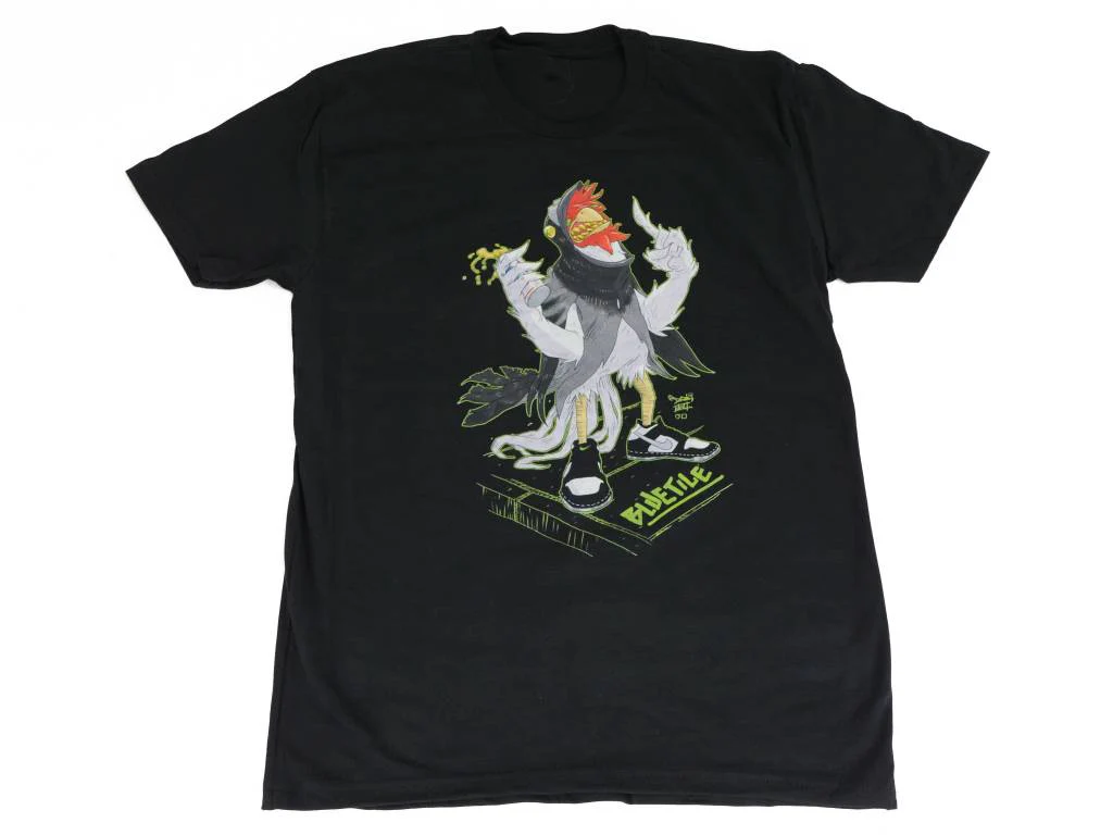BLUETILE STAPLE PANDA PIGEON T-SHIRT BLACK
