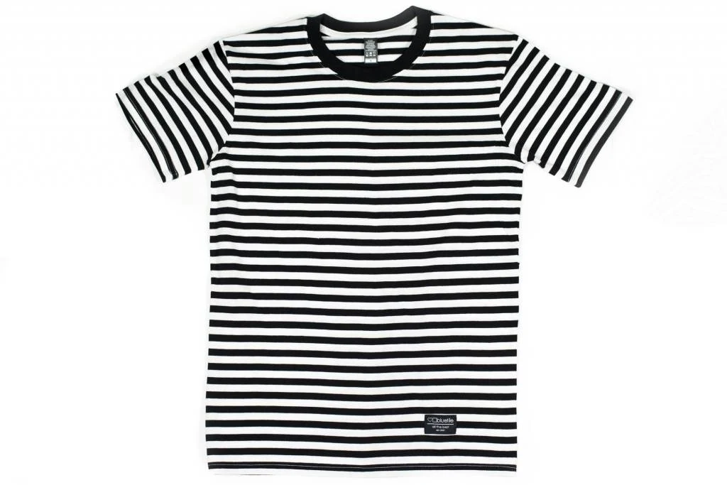 BLUETILE SURPLUS STRIPED TEE BLACK / WHITE