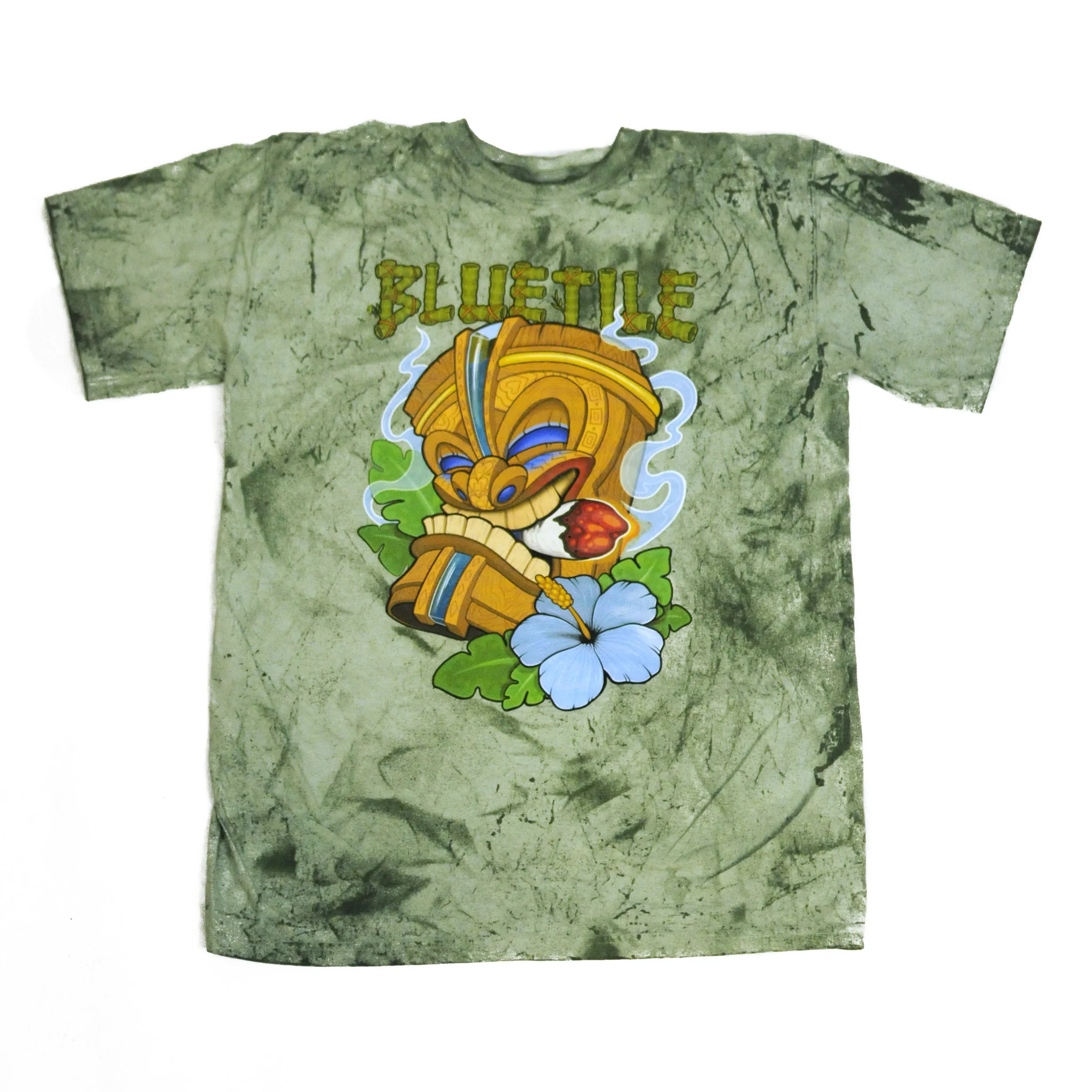 BLUETILE TIKI T-SHIRT MAUI GREEN