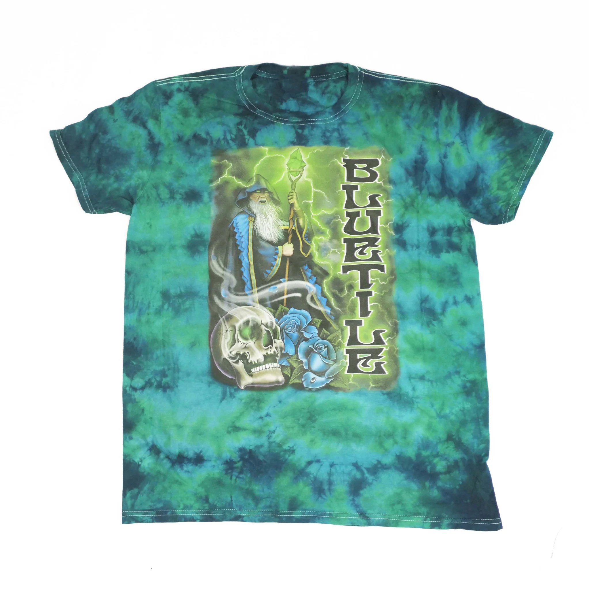 BLUETILE TRIPPY WIZARD T-SHIRT GREEN BURST