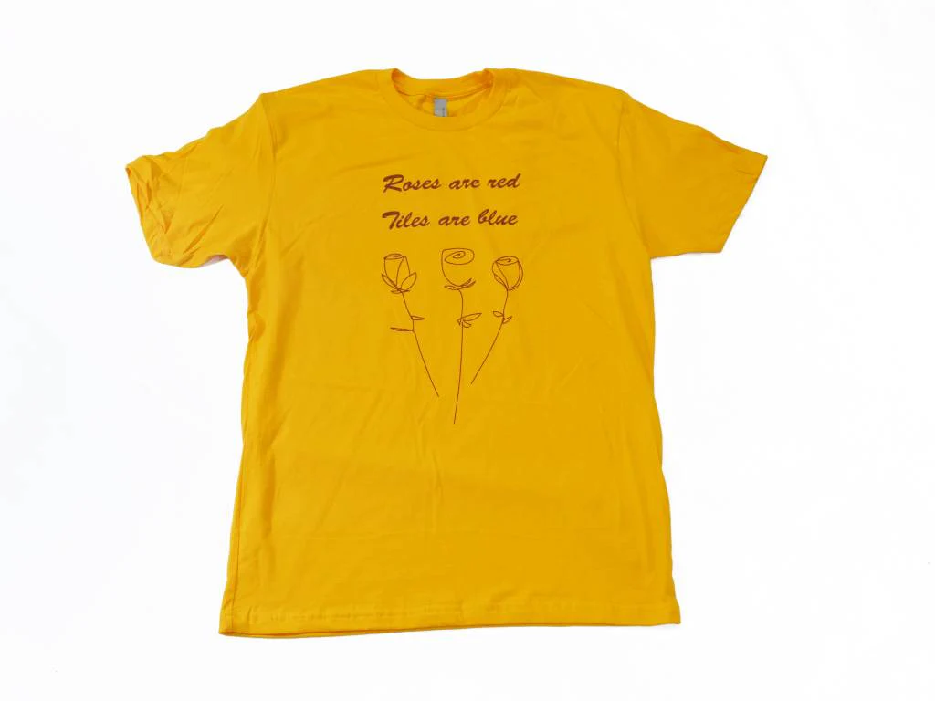 BLUETILE VINTAGE ROSES T-SHIRT GOLD