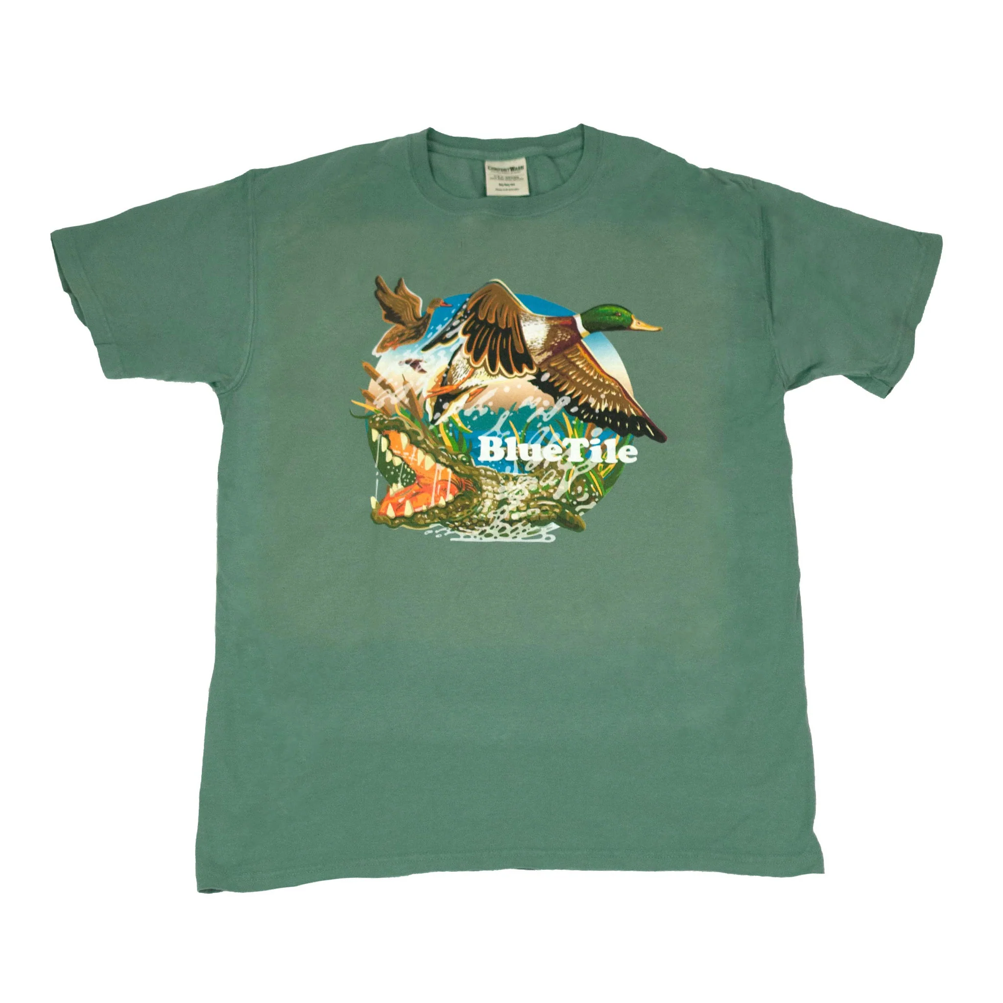 BLUETILE WILDERNESS DUCKS T-SHIRT CYPRESS GREEN