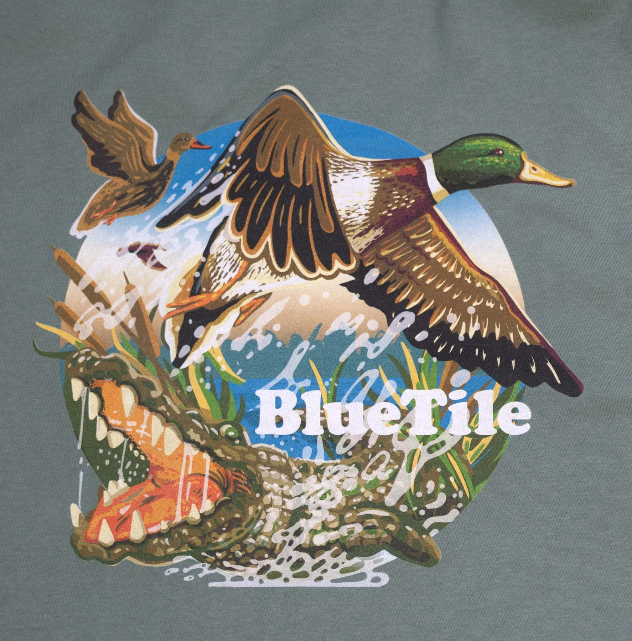BLUETILE WILDERNESS DUCKS T-SHIRT CYPRESS GREEN - Image 2