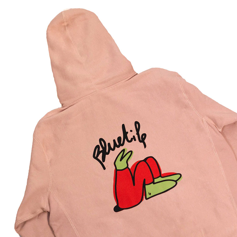 BLUETILE X L.B. STILL GROWING HOODIE DUSTY PINK - Image 4