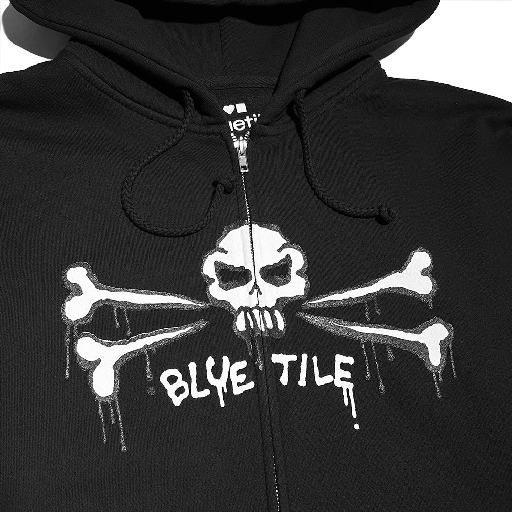 BLUETILE X LETTER ZIP HOODIE BLACK - Image 2